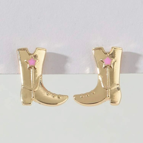 Cowgirl boots earrings - Picture 2 of 3